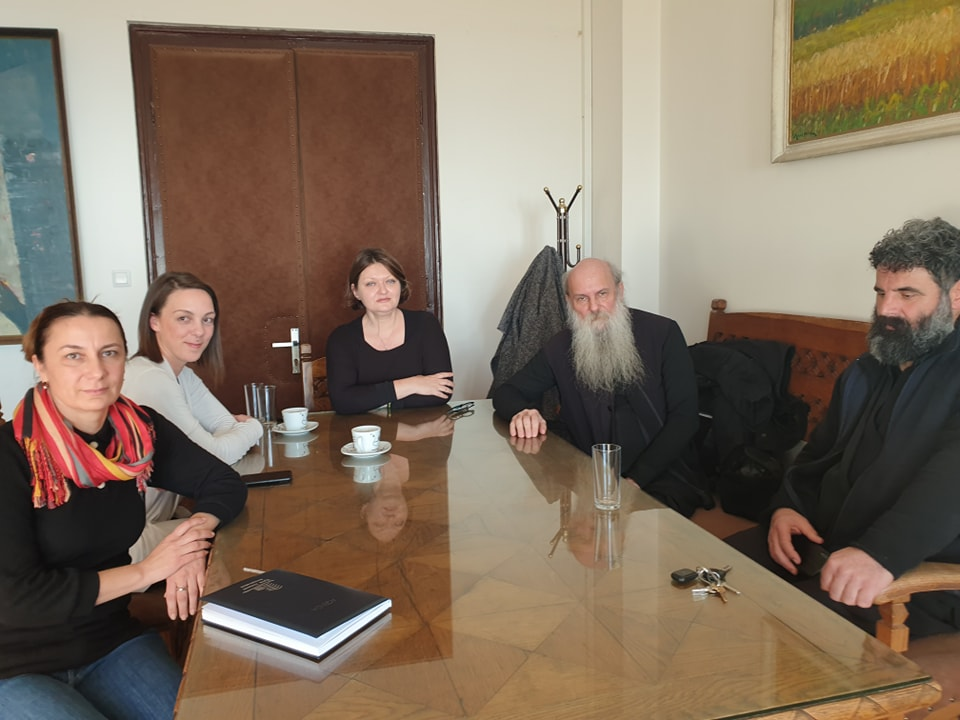 Работна посета на епископ Јован Пакрачки-славонски од Хрватска и претставник на библиотеката во Пакрац Александра Мишиќ